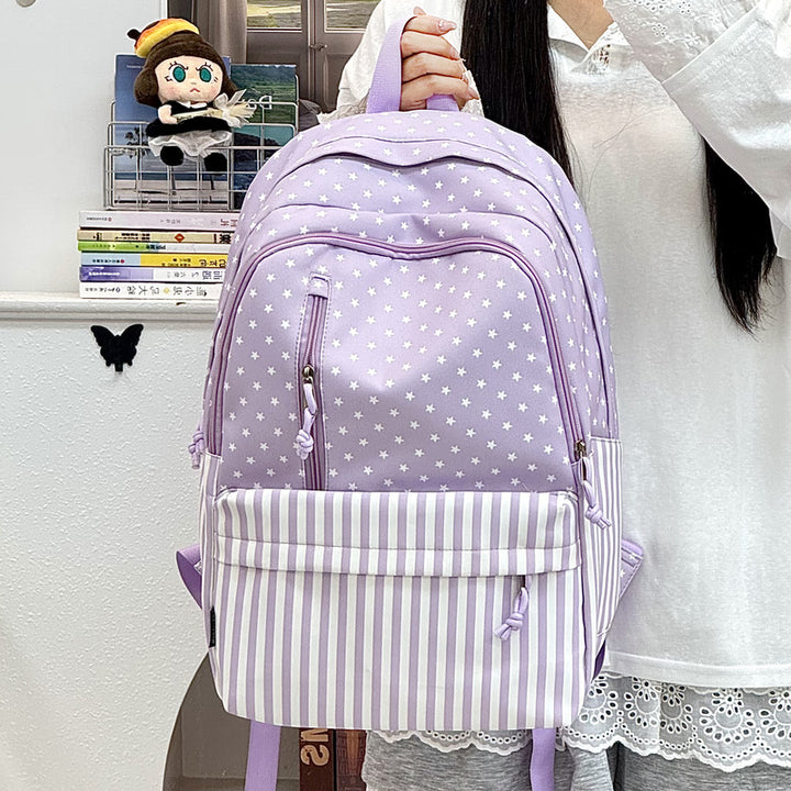 Stylish Star-Printed Large Capacity Backpack Bowlift