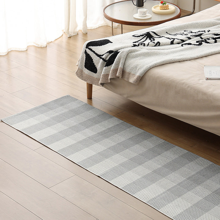 Flat woven bed runner and carpet runner with vibrant checked design Bowlift