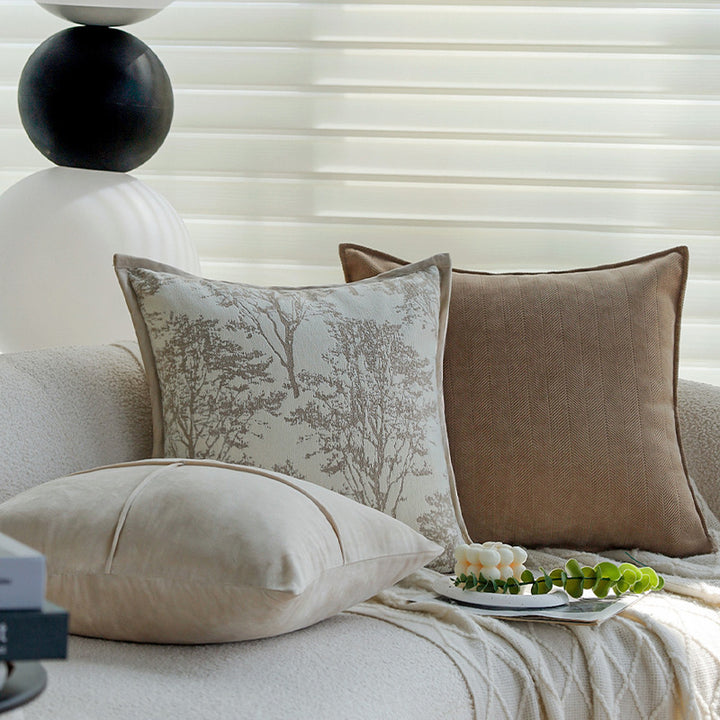 Decorative cushion with fine herringbone structure Bowlift