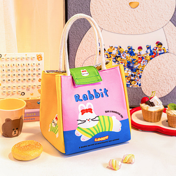 Cute Rabbit-Themed Insulated Lunch Bag