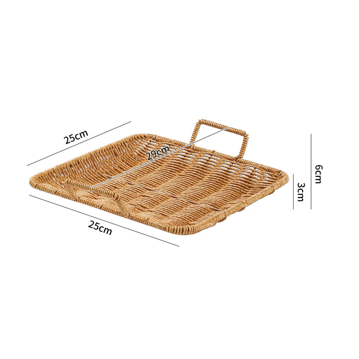 Woven Serving Tray with Easy-Grip Handles