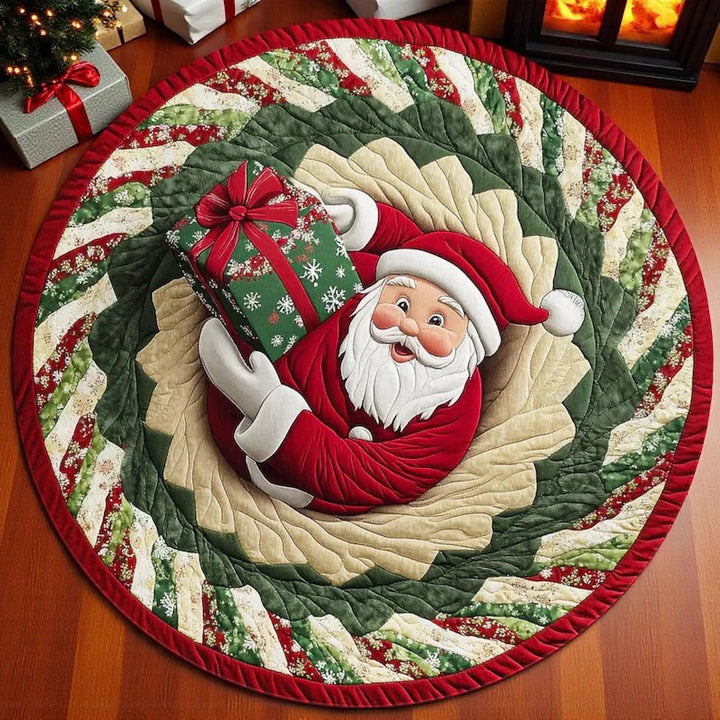 Christmas-Themed Round Area Rug Bowlift