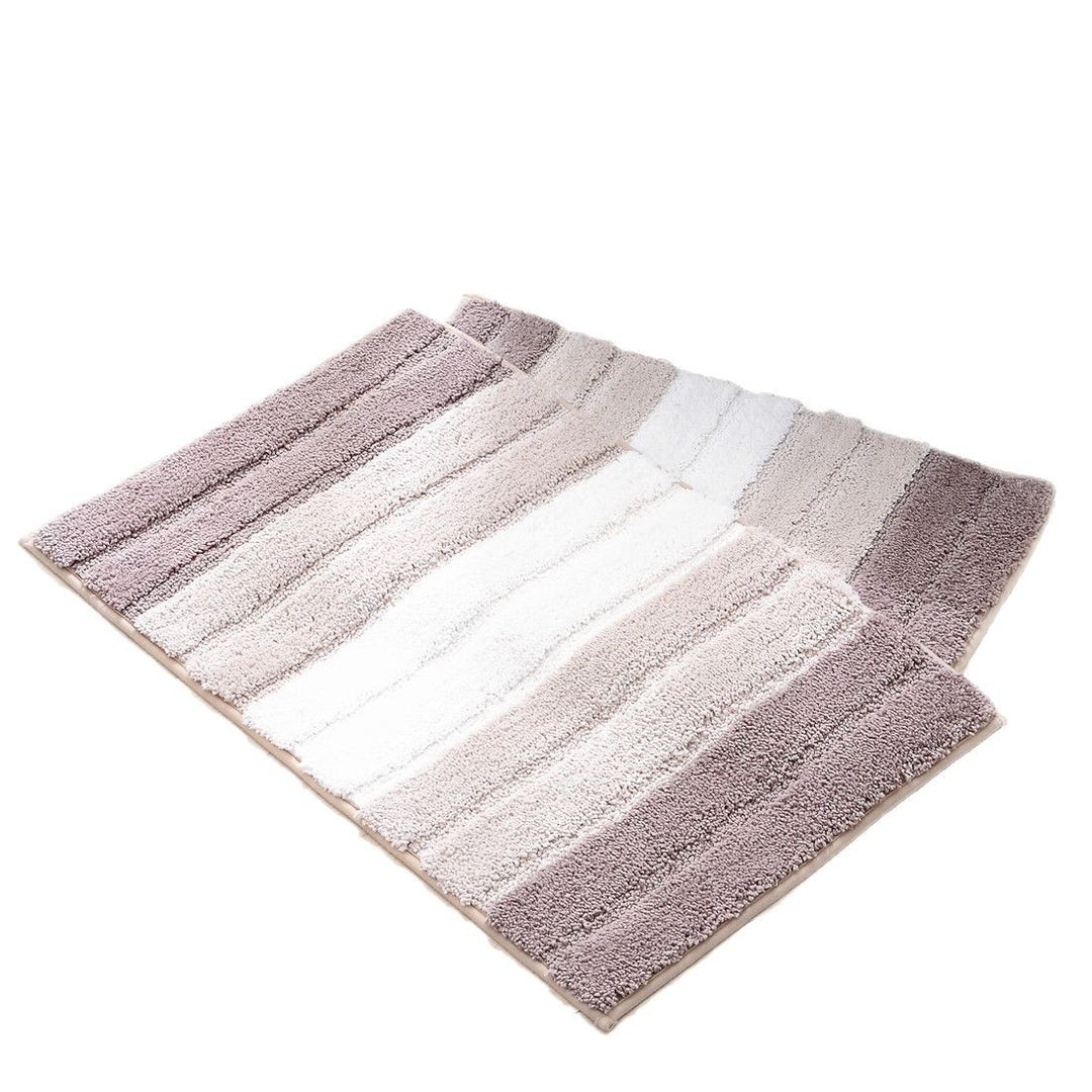 Soft Striped Bathroom Rug Bowlift