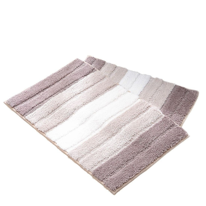 Soft Striped Bathroom Rug Bowlift