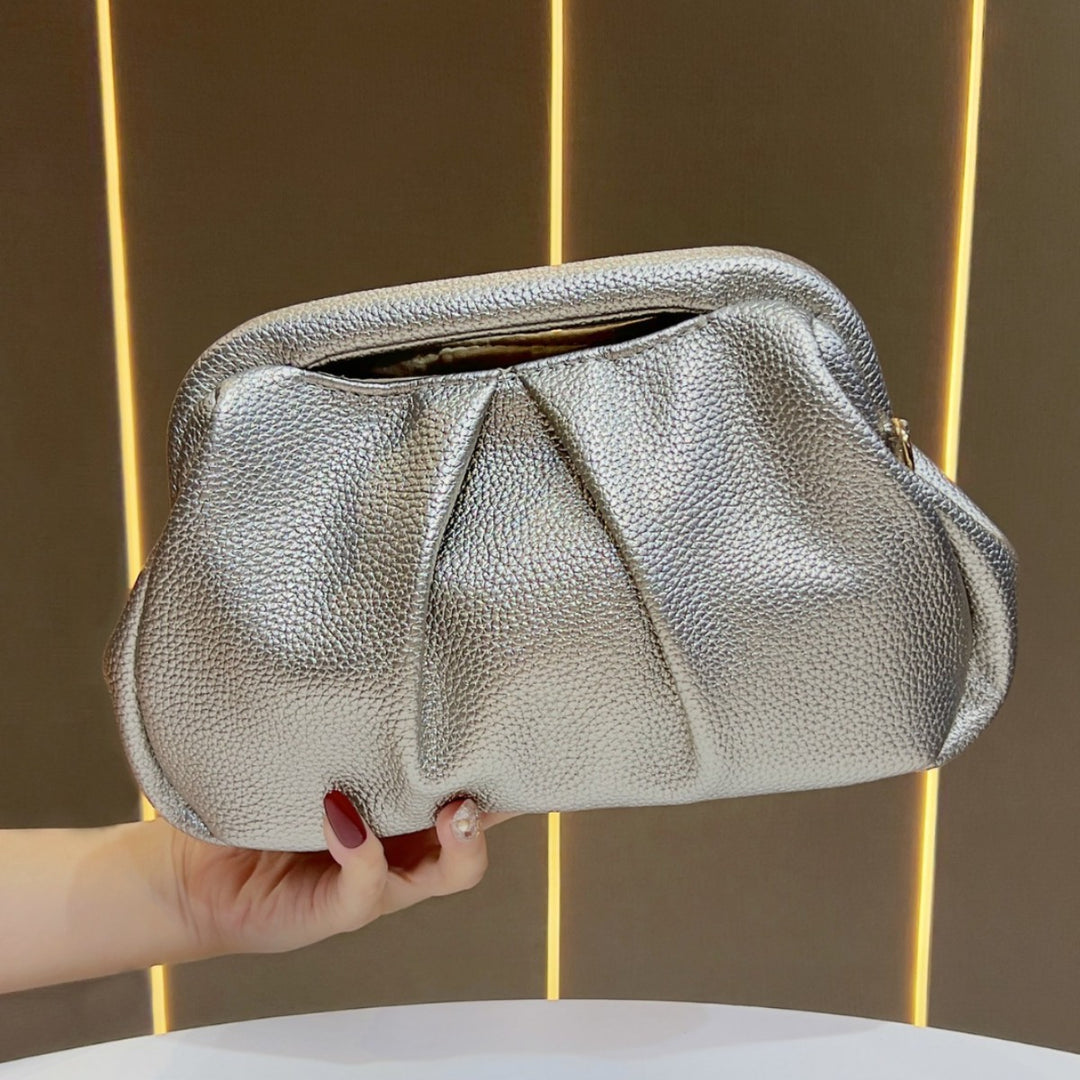 Metallic Textured Evening Clutch