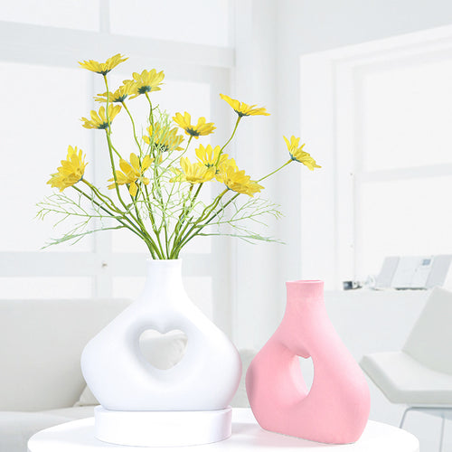 Heart-Shaped Decorative Ceramic Vase Bowlift
