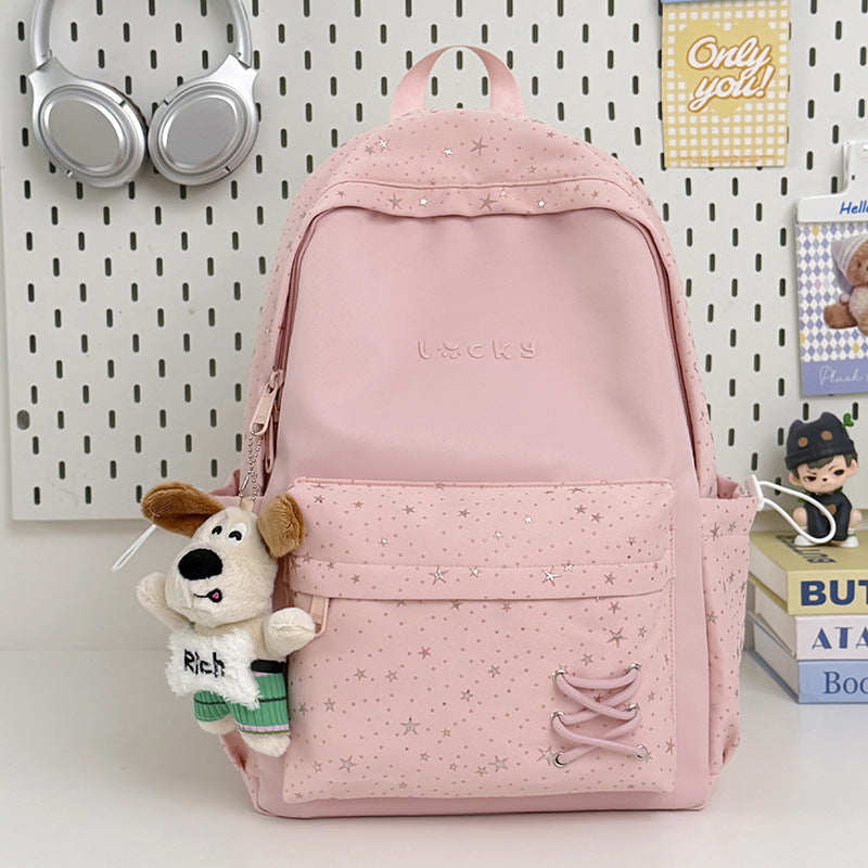 Stylish Star-Printed School Backpack Bowlift 1791205171