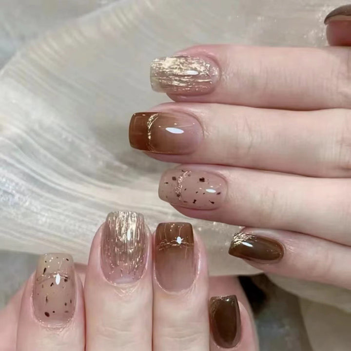 Elegant Textured Press-On Nail Art Bowlift