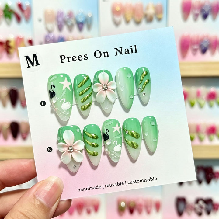 Handmade Artistic Press-On Nail Set