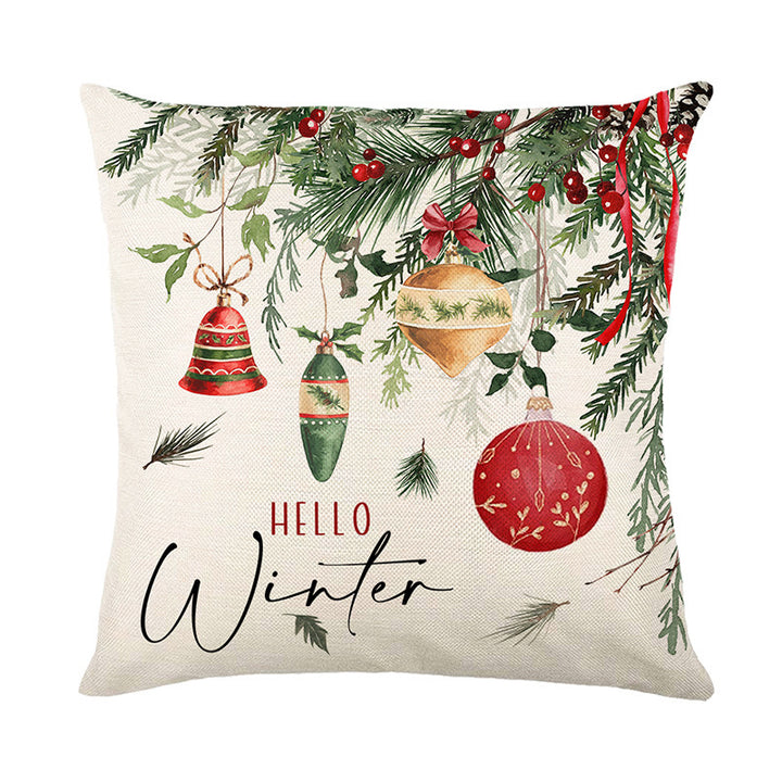 Festive Holiday-Themed Decorative Throw Pillow