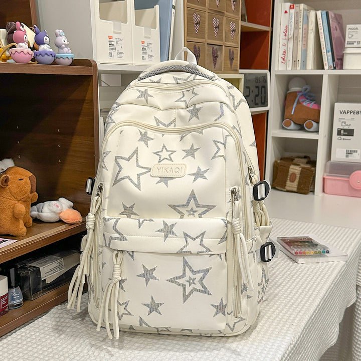 Stylish Star-Printed School Backpack Bowlift