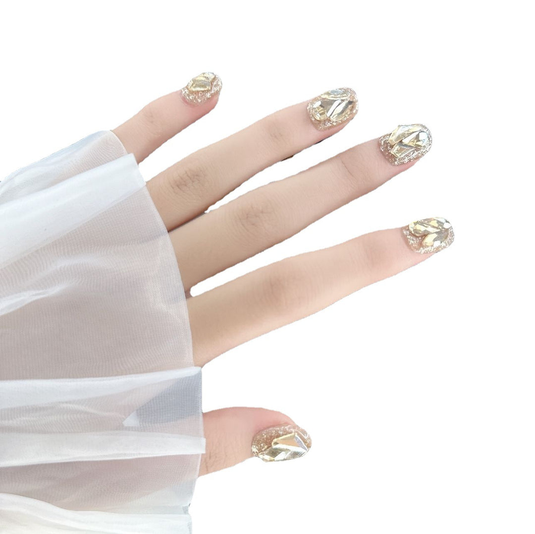 Glamorous Rhinestone Press-On Nails Bowlift