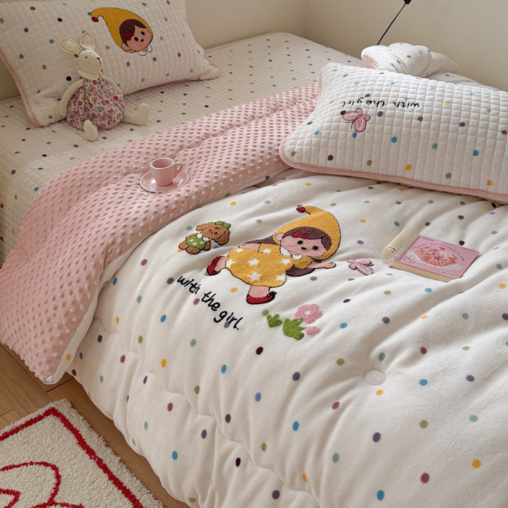 Dog-Themed Quilted Bedding Set