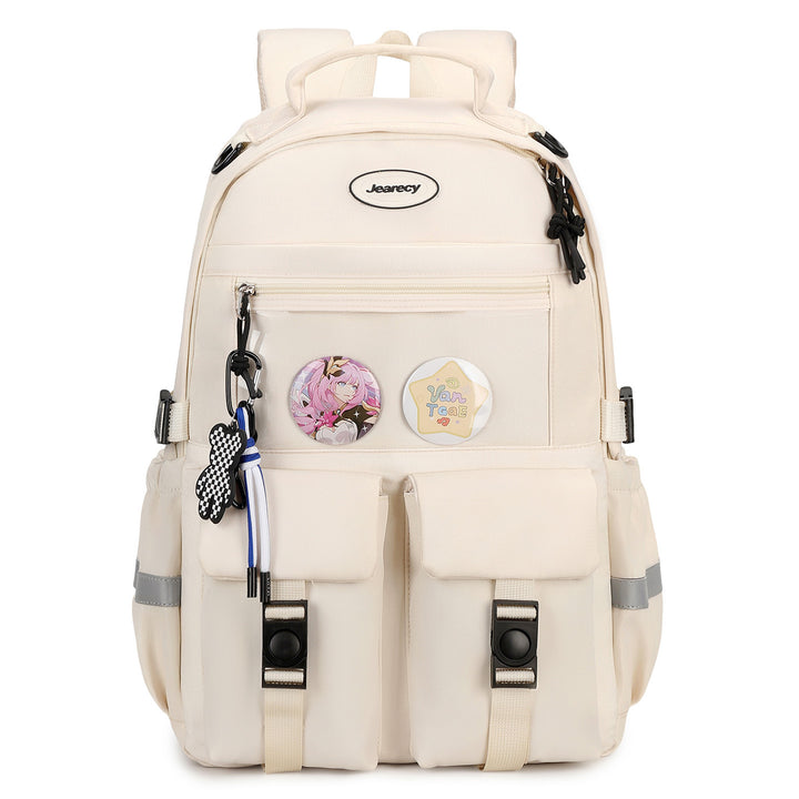 Versatile Cartoon-Embellished Casual Backpack Bowlift
