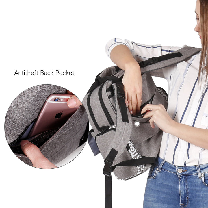 Multifunctional Diaper Bag with Insulated Compartments Bowlift