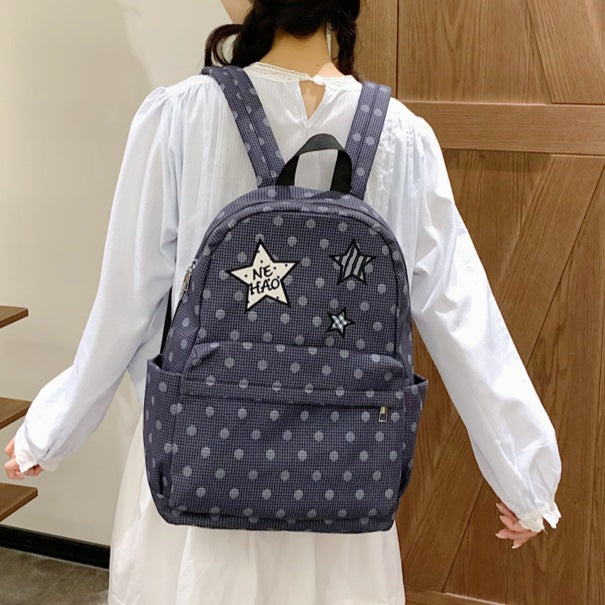 Trendy Plaid Graphic Backpack Bowlift