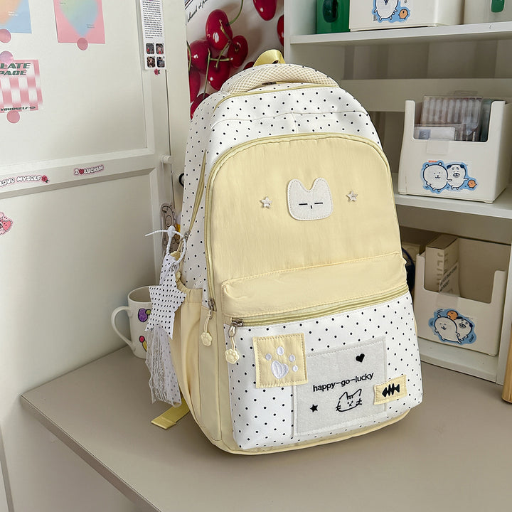 Playful Cat-Themed Backpack Bowlift