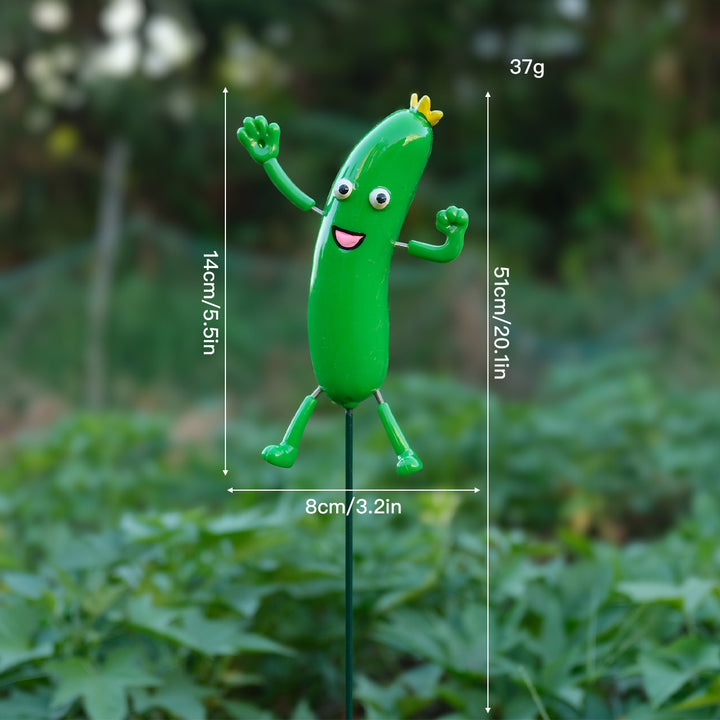 Whimsical Garden Stake Vegetable Character Ornament Bowlift