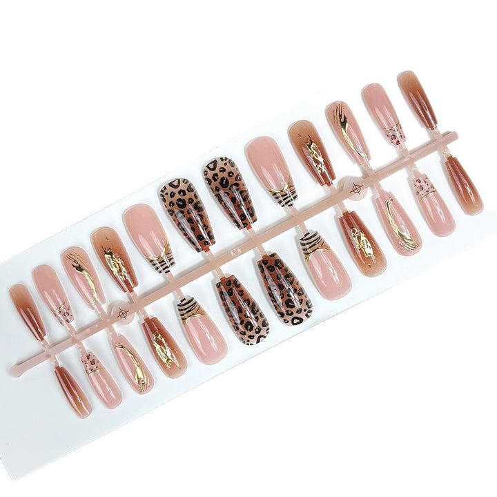 Premium Leopard Design Press-On Nails Bowlift