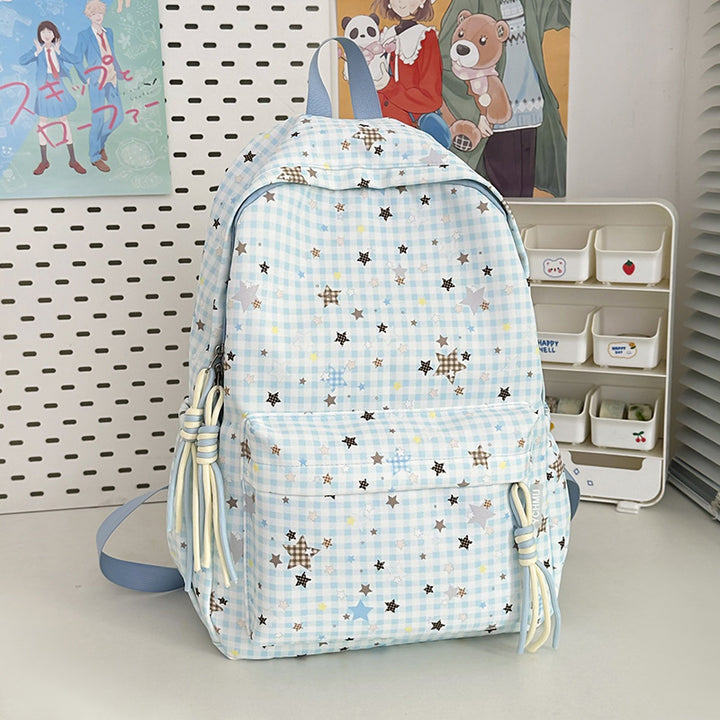 Cute Decorative Star-Embellished Backpack Bowlift