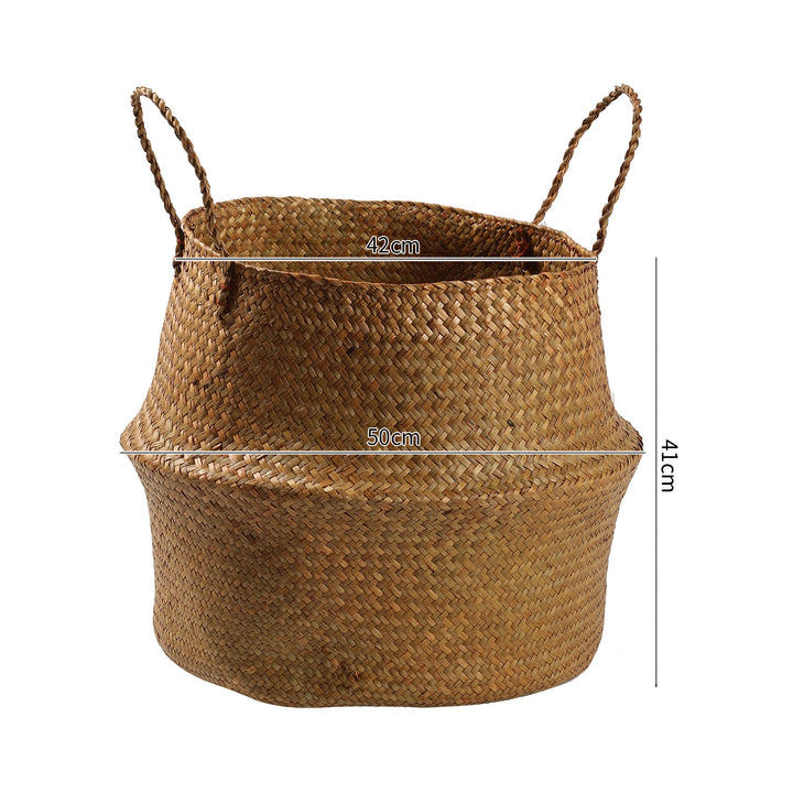 Handmade Woven Storage Basket with Natural Fibers