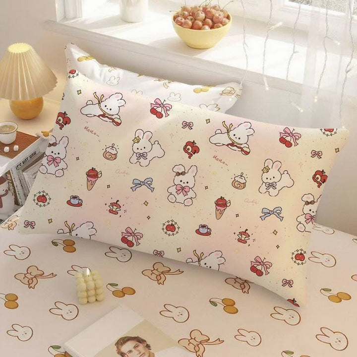 Cartoon-Themed Cotton Pillowcase