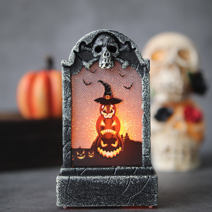 Decorative LED Haunted Graveyard Lantern Bowlift