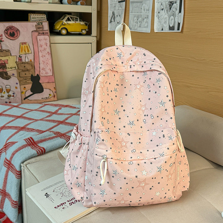 Trendy Star Patterned Backpack Bowlift