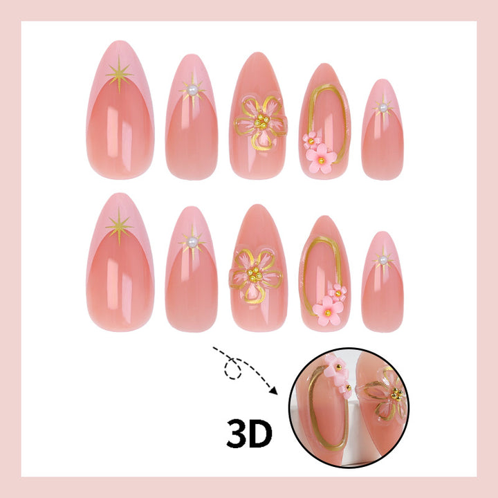 Art Nail Set with Blooming Designs Bowlift