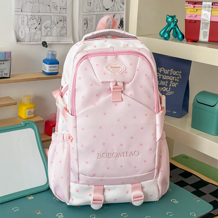 Stylish Star-Patterned School Backpack Bowlift