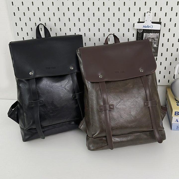 Stylish Faux Leather Backpack Bowlift