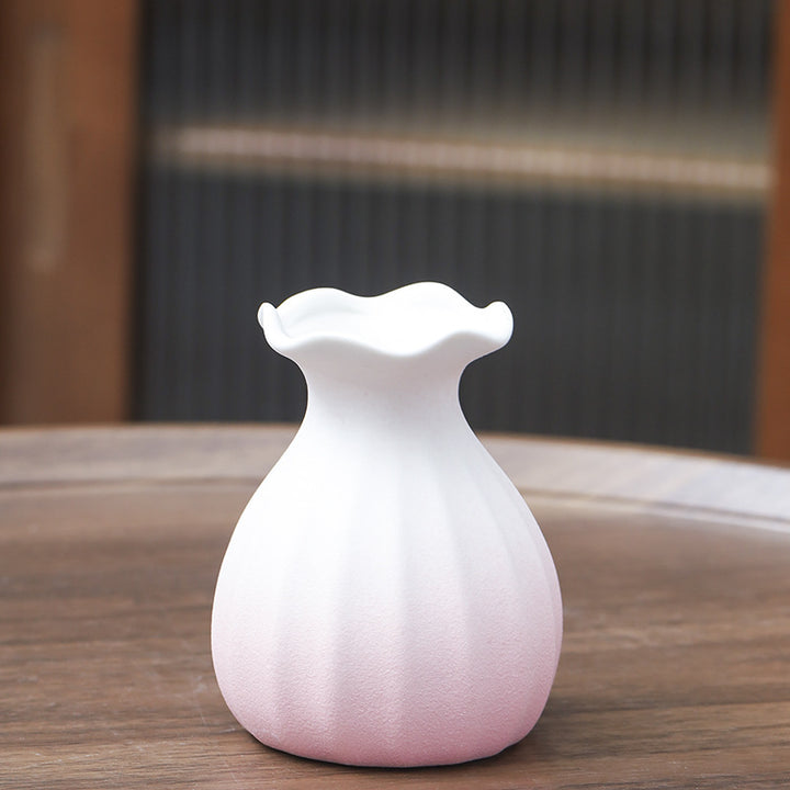 Geometric Faceted Ceramic Flower Vase Bowlift
