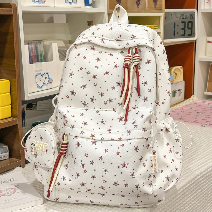 Star-Embellished Casual Daypack Bowlift