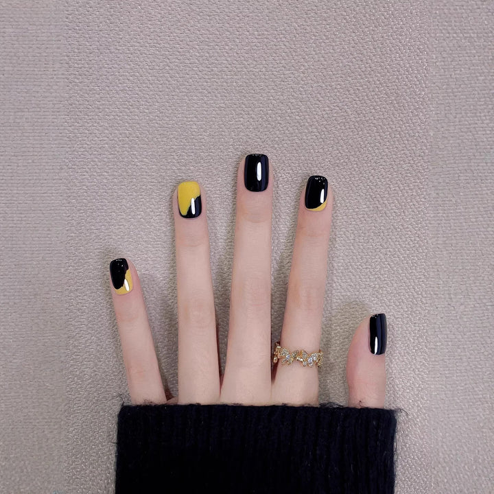 Geometric Press-On Nail Art