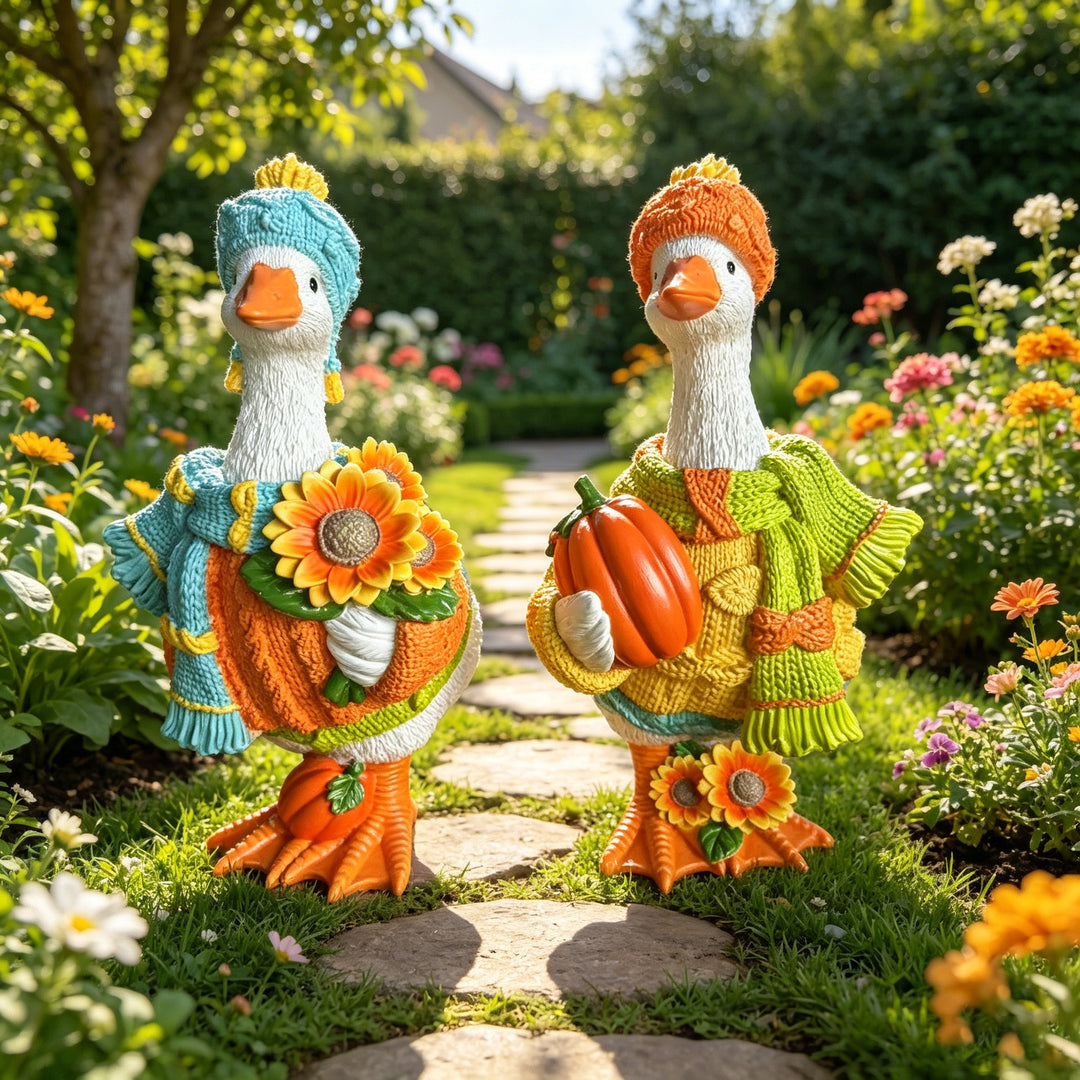 Decorative figurine of a sunflower goose Bowlift