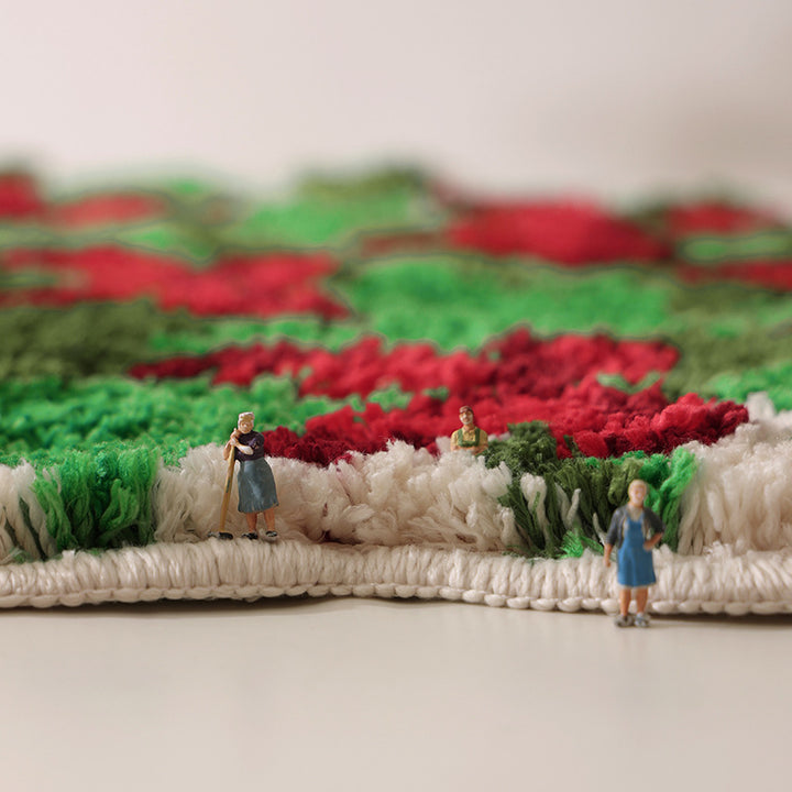 Christmas tree-shaped decorative door and floor rug Bowlift