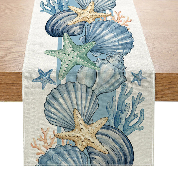 Botanical Hummingbird Cotton-Linen Table Runner