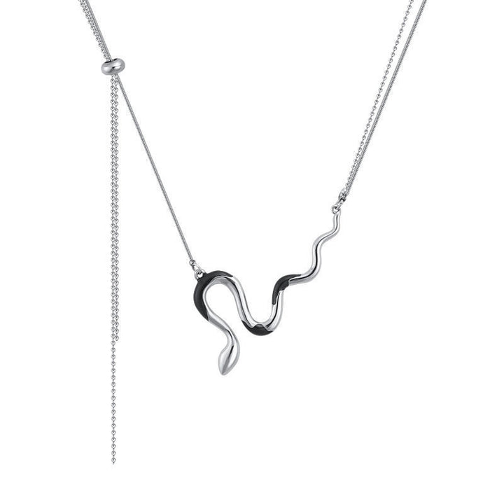 Silhouette Snake Pendant Necklace Bowlift