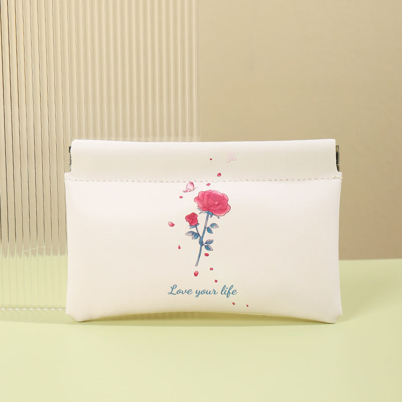 Artistic Floral Print Coin Purse