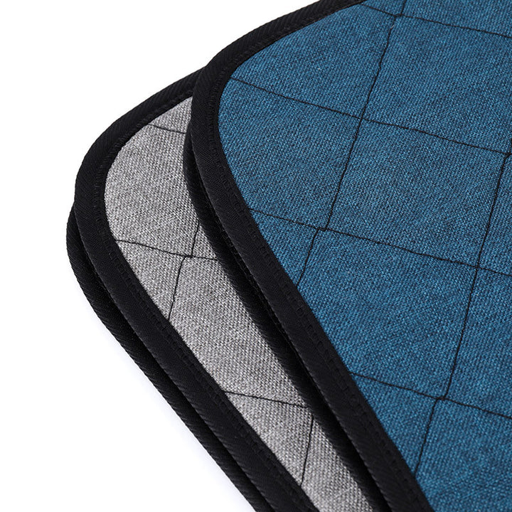Pet Mat with Non-Slip Bottom and Machine-Washable Fabric