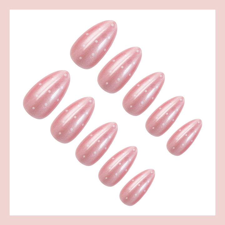 Artificial nails with modern dot design Bowlift