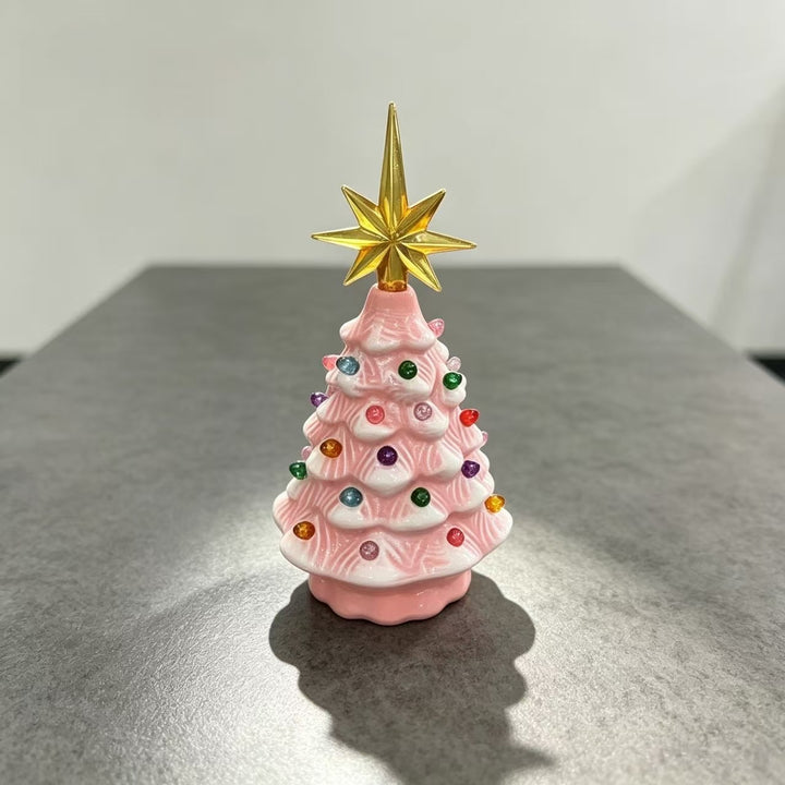 Decorative Ceramic Christmas Tree Figurine Bowlift