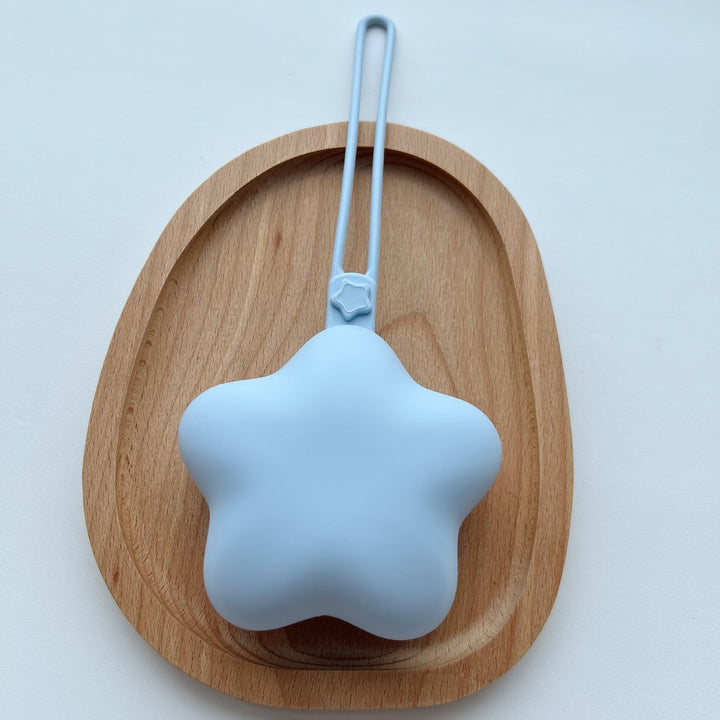 Silicone Star Teether with Safety Strap and Quick‑Release Clip