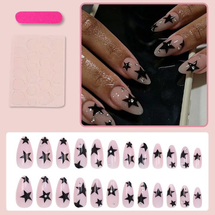 Nail art set with glamorous stars and sparkling accents Bowlift