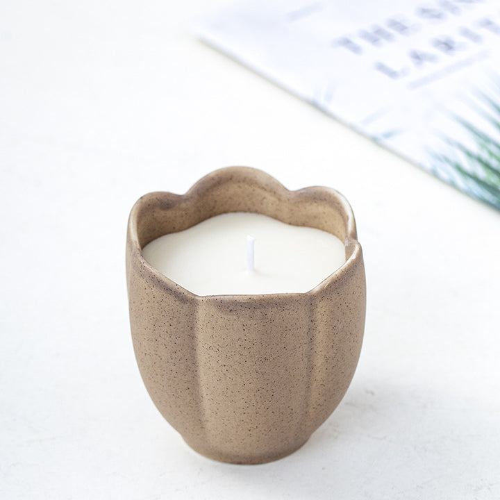 Decorative Organic Ceramic Candle Holder Bowlift