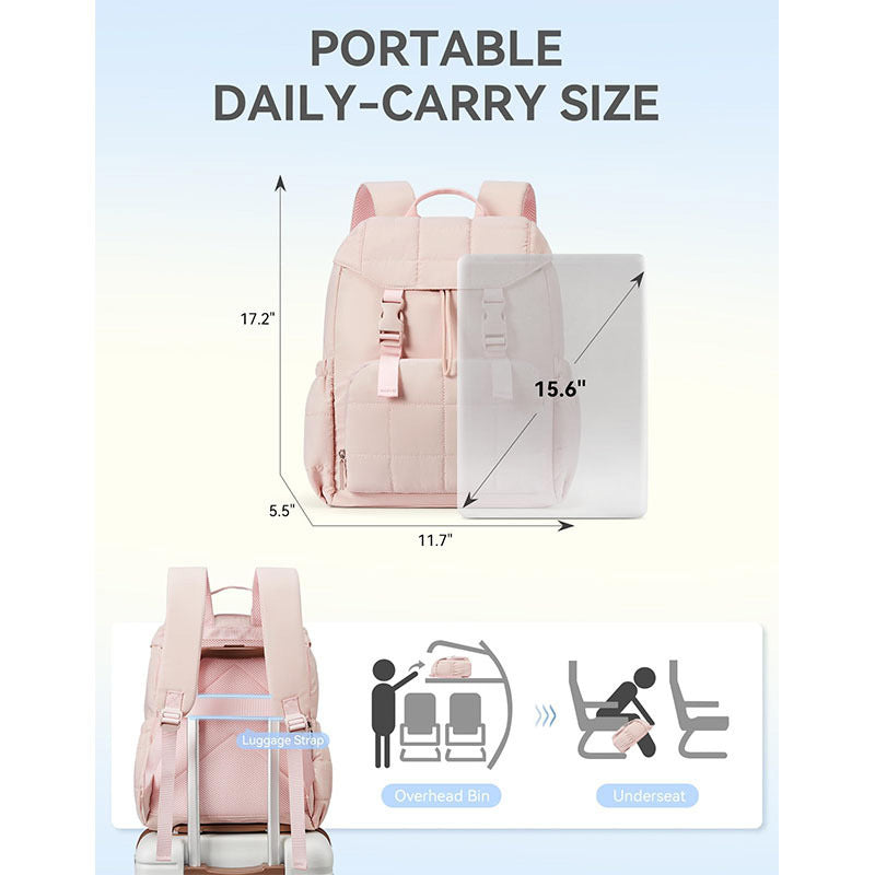 Quilted Multi-Functional Backpack Bowlift