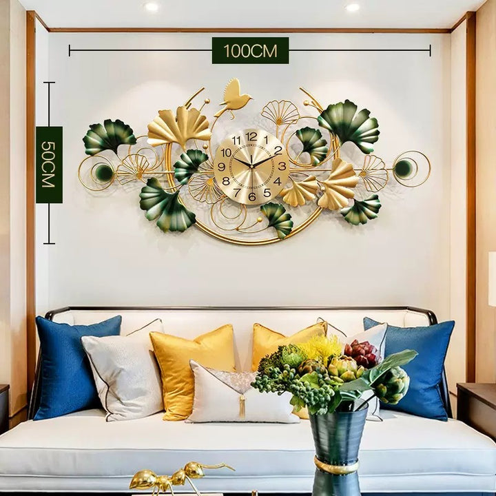 Decorative Wall Clock with Floral Design Bowlift