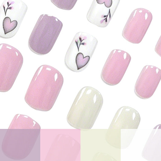 Artistic Heart-Design Nail Art Enhancements Bowlift