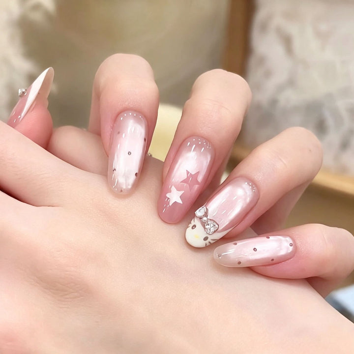 Premium Glamorous Press-On Nail Extensions Bowlift