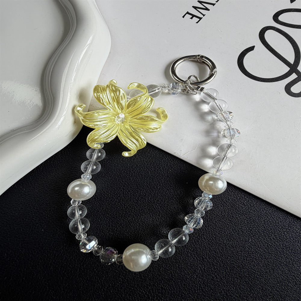 Elegant Flower-Inspired Beaded Keychain Bowlift
